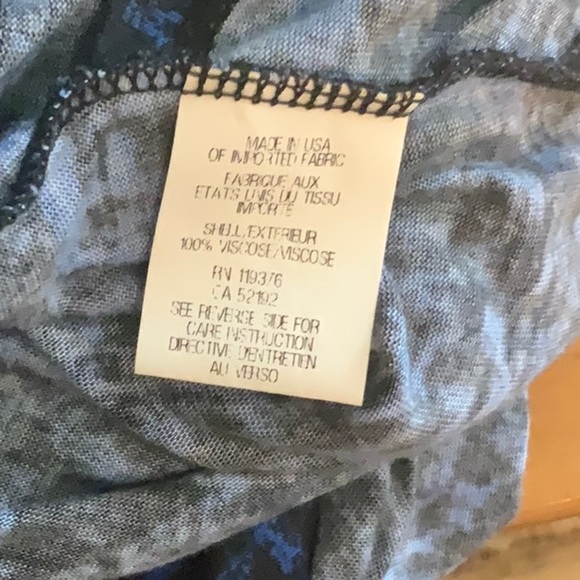 Helmet Lang Sleeveless Low Draped Back Shirt-Black & Blue- L- NWT - Picture 9 of 10